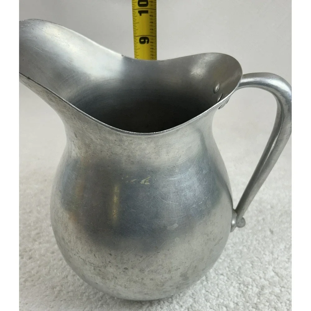 Vintage VIKO Aluminum Pitcher w/Handle Farmhouse Cottage Core Decorative **READ*
